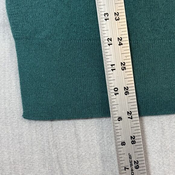 Halogen Womens 100% CASHMERE Sweater Long Sleeve Super Soft Green Pullover Lg - Picture 5 of 6